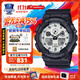卡西歐（CASIO）黑金手表gshock黑白賽車(chē)冰韌運動(dòng)時(shí)尚學(xué)生防水送男友七夕禮物腕表 GA-100WD-1A城市主題