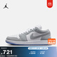 耐克（NIKE）Jordan官方耐克喬丹AJ1板鞋女運動(dòng)鞋刺繡夏季低幫緩震輕便DC0774 105白色/狼灰/鋁藍 42