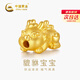 中國黃金（CHINA GOLD）招財貔貅寶寶黃金轉運珠皮丘男女金隔珠足金DIY小配件配飾串珠 足金貔貅寶寶轉運珠【約0.12g】