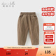 戴維貝拉（DAVE＆BELLA）女童休閑褲男童哈倫褲燈芯絨小童褲子全棉兒童長(cháng)褲秋季新款童褲 咖啡棕DB3242322-T 100 cm（建議身高90-100cm）