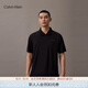 Calvin Klein運動(dòng)【吸濕速干】25夏季男士戶(hù)外ck透濕拉鏈半襟短袖POLOGMS5K170 UB1-太空黑 L