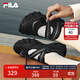FILA 斐樂(lè )官方女鞋OAKMONT SANDAL摩登涼鞋2025夏新款歐客漫涼鞋 黑-BK 39