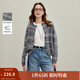 茵曼2025秋冬女裝新款復古費爾島提花毛衣百搭顯瘦針織開(kāi)衫外套 貴族灰 L