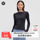 lululemon丨Hold Tight 女士緊身剪裁船型領(lǐng)口長袖 T 恤 LW3HRXS 黑色 XS /4