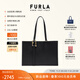 芙拉（FURLA）【同價(jià)11.11】NUVOLA牛皮大號女士大容量上班通勤手提包托特包 黑色