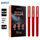 寶克（BAOKE）PC3658 黑珍珠中性筆 0.5mm簽字筆啞光筆桿學(xué)習辦公用品高顏值刷題筆 紅色 12支/盒