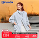 FILA FUSION斐樂(lè )潮牌羽絨服夾克二合一2025冬新款時(shí)尚保暖功能性外套 晨灰藍-LB M 165/84A/M