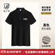 藍之旺 工作服定制印字印logo夏季工衣男短袖polo文化衫t恤訂做4S店工裝 A款【40支索羅納230g抗皺】黑色 XL