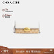 蔻馳（COACH）【品牌直供】女士ELIZA小號單肩斜挎小方包卡其拼白色CP044