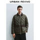 UR冬季新款男裝流光風(fēng)撞色翻領(lǐng)菱格絎縫羽絨服UMF150058 灰綠 L