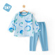 舒貝怡嬰兒衣服內(nèi)衣套裝兒童睡衣寶寶薄空調(diào)家居服純棉對開秋衣山竹90