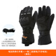 LOBOO蘿卜摩托車(chē)冬季手套騎行防寒usb充電加熱新款防風(fēng)保暖手套男女款 黑色手套（不含電池，僅含一拖二連接線(xiàn)） XL
