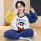 蠟筆小新秋冬季珊瑚絨兒童睡衣男孩青少年卡通家居服女孩卡通套裝 圓領(lǐng)珊瑚絨ZZH-11660蠟筆小新 100 童8碼 建議身高95-105CM