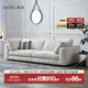 莫語(yǔ)萊茵沙發(fā)法式奶油風(fēng)客廳沙發(fā)小戶(hù)型侘寂復古風(fēng)直排布藝沙發(fā)小戶(hù)型 沙發(fā)-大三人位-2.66米（常規款） 混紡精織夏麻布【防水防污】