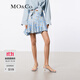 MO&Co.夏低腰藍底碎花荷葉邊半身裙短裙摩安珂 藍底小圖案 M 165