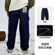 棉花堂（cottontown）【加絨】棉花堂童裝男童加絨牛仔褲秋冬款長(cháng)褲兒童保暖冬裝褲子 深藍 150 150/63