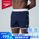 速比濤（Speedo）泳褲男復古系列學(xué)院風(fēng)男士16英寸印花沙灘褲 戶(hù)外運動(dòng)高彈速干 深藍色 M