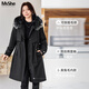 MsShe【三合一皮草派克服】大碼女裝2025冬裝真兔毛內膽&貉子毛領(lǐng) 黑色現貨 4XL