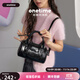 One time芭蕾保齡球包包女款2025年時(shí)尚百搭斜挎包手提包大容量波士頓包 黑色油蠟