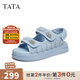 他她（TATA）小香風(fēng)氣質(zhì)涼鞋女鞋休閑厚底沙灘涼鞋秋新款GOX15BL4 藍色 36
