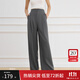 范思藍恩范思藍恩超高腰復古顯瘦西裝長(cháng)褲女春季2025新款直筒休閑褲子1066 灰色 M