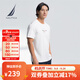 諾帝卡（NAUTICA）【商場(chǎng)同款】男裝25春夏新款索羅娜涼感圓領(lǐng)短袖T恤男TO5207 白色1BW L