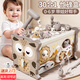 貝杰斯（BEI  JESS）嬰兒玩具0-1-3歲蒙氏早教益智一歲寶寶玩具0-6周歲生日禮物百寶箱 【益智啟蒙】早教百寶箱+30合1忙碌盒 0-6歲高端禮盒多面體忙碌屋板見(jiàn)面禮新年圣誕節禮物