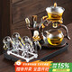 尚言坊玻璃功夫茶具整套高檔帶茶盤(pán)懶人自動(dòng)泡茶神器茶杯泡茶器全套裝