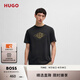 HUGO雨果【禮物】【100%棉】男士刺繡徽標棉質(zhì)T 恤 001-黑色 2XL