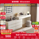 全友家居 現代簡(jiǎn)約梳妝臺收納柜一體臥室可伸縮斗柜化妝臺桌子