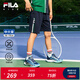 FILA【抗菌】斐樂童裝兒童涼感短褲2025年夏季新款男中大童五分褲 青鳥藍-NV 170