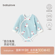 babylove【紡軟織柔】嬰兒包屁衣寶寶三角哈衣新生兒爬服長(cháng)袖春秋純棉衣服 魔方兔 66cm