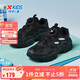 特步（XTEP）兒童童鞋男中大童網(wǎng)革旋轉扣潮流老爹休閑鞋 黑 37碼