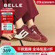 百麗（Belle）休閑舒適阿甘鞋女撞色時(shí)尚板鞋B2298CM4預售 紅色 37 (235mm)