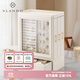 VLANDO2025新款首飾盒耳環(huán)項鏈飾品收納盒精致大容量高級生日禮物 米白色