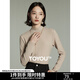 初語(yǔ)舒絨保暖長(cháng)袖t恤女2024秋冬新款半高領(lǐng)修身創(chuàng  )意刺繡打底衫 燕麥色 M