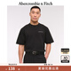 ABERCROMBIE & FITCH【重磅情侶款】男裝25夏季美式字母Logo圓領(lǐng)短袖T恤KI123-5060 黑色 XL (180/116A)
