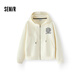 森馬（Semir）[商場(chǎng)同款]外套女連帽刺繡學(xué)院風(fēng)2025春寬松質(zhì)感夾克101125108002