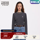 Teenie Weenie小熊女裝2025秋新款休閑簡(jiǎn)約時(shí)髦拼接條紋中領(lǐng)打底衫 藏青色 S 160