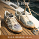 Golden Goose女鞋Ball Star復古內增高灰亮片臟臟鞋GGDB 銀色/冰灰 37 (235mm)