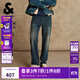 杰克·瓊斯（JACK&JONES）男裝25年冬季加絨牛仔褲男903直筒石墨烯保暖科技休閑牛仔褲子 A13深牛仔藍 常規 32 175 W32/L32