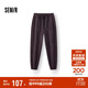 森馬（Semir）休閑褲女冬搖粒絨抗靜電寬松分割束腳長(cháng)褲2025運動(dòng)風(fēng)109725127004