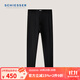 舒雅（Schiesser）男士三層加厚駝絨駝毛夾層秋褲貼身保暖長(cháng)褲E5/24602Y 黑色 L 【70-80公斤】