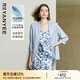 顏域藍色薄款小西裝女2025夏季新款通勤職業(yè)顯瘦修身西服短外套女 淺藍 L
