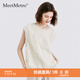 MeetMetro瑪依爾復(fù)古法式蕾絲衫女2025夏季新款氣質(zhì)寬松繡花上衣 杏色 XL