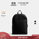 蔻馳（COACH）新款奧萊男士OWEN 牛皮革雙肩包大容量背包 QB/黑色