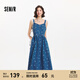 森馬（Semir）牛仔連衣裙女甜酷時(shí)尚個(gè)性2025夏新款元氣滿(mǎn)印純棉背帶裙俏皮 牛仔藍80317 M 160/84A