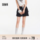 森馬（Semir）半身裙女設計感肌理蕾絲花邊甜美2025夏A字蓬蓬短裙109325120002