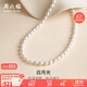 周六福S925銀珍珠項(xiàng)鏈女生日禮物X0512047 米珠5-6mm 40+3cm