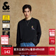 杰克·瓊斯（JACK&JONES）25年男裝秋季BSQ聯(lián)名長(zhǎng)袖T恤男個(gè)性寬松休閑重磅純棉圓領(lǐng)打底衫 E40黑色 常規(guī) 3XL （195）